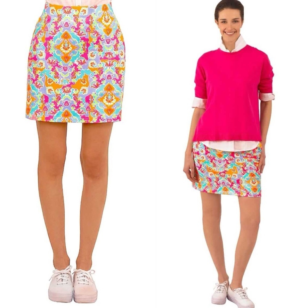 Gretchen Scott Jersey Skippy Skort Skirt - Watteau in Turquoise